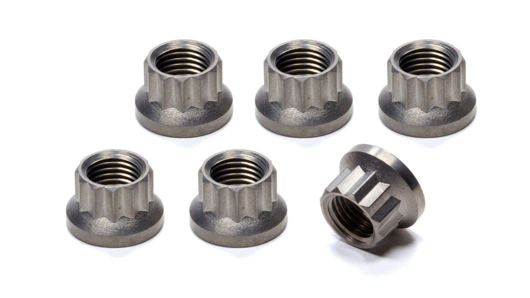 Torque Tube Nut Set 12pt Titanium 6pk 4093