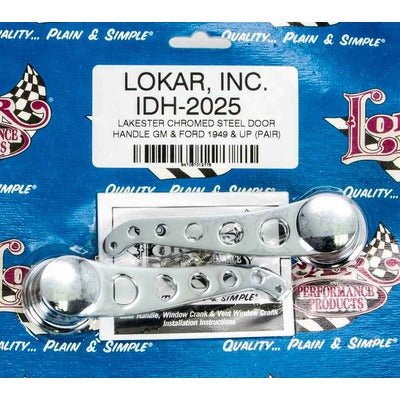 Lokar Lakester Edition Chrome Door Handles for GM & Ford 49+ IDH-2025