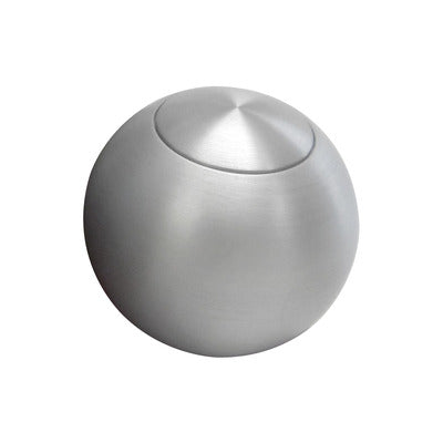 Lokar 2" Shift Knob Solid Round Brushed w/Button SK-6920