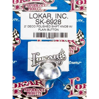 Lokar 2" Shift Knob Deco Polished w/Button SK-6928