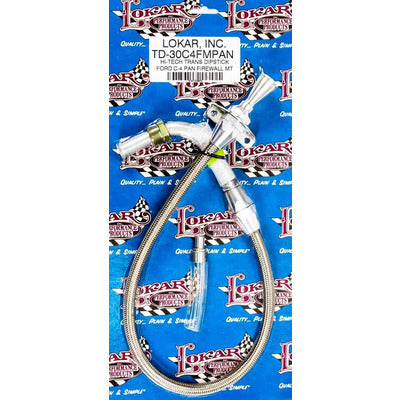 Lokar C-4 Firewall Mount Trans Dipstick-Pan Entry TD-30C4FMPAN