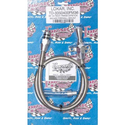 Lokar 36" Trans Dipstick 350/400 Firewall Mount TD-3350400FM36