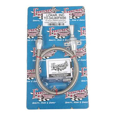 Lokar Transmission Dipstick 4L80 Firewall Mount 36" TD-34L80FM36