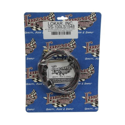 Lokar VS Throttle Cable Black Black Wrap w/Red Tracer VS-100LS1548