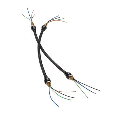 Lokar Headlight Braids 14" Long Black Pair XHL-1900