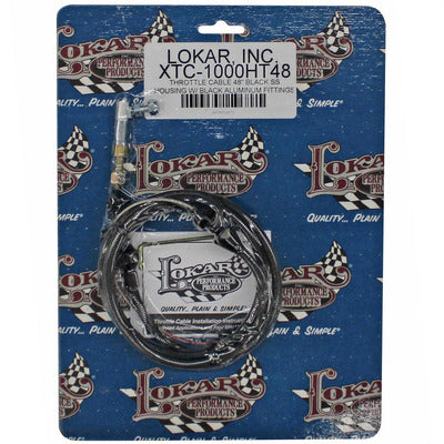 Lokar Throttle Cable Housing 48" Stainless Black XTC-1000HT48