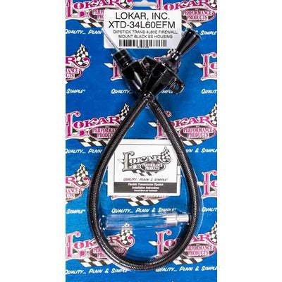 Lokar Black Trans Dipstick GM 4L60E Firewall Mount XTD-34L60EFM