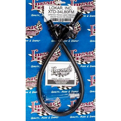 Lokar Black Trans Dipstick GM 4L80E Firewall Mount XTD-34L80FM