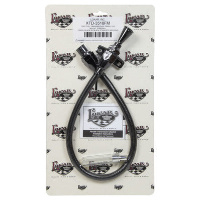 Lokar Hi-Tech Flexible Black Stainless Firewall Mount Trans Dipstick for 518 XTD-3518FM