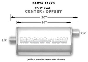 MagnaFlow 11226 Muffler 2.5" Offset In/Center Out