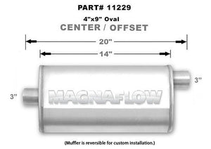 MagnaFlow 11229 Muffler 3" Offset In/Center Out