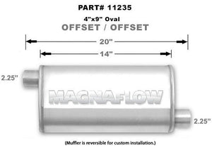 MagnaFlow 11235 Muffler 2.25". Offset In/Out