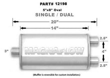 MagnaFlow 12198 Muffler 3" Inlet/Dual 2.5" Out