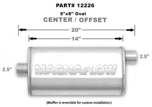 MagnaFlow 12226 Muffler 2.5" Offset In Center Out