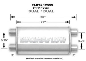 MagnaFlow 12599 Muffler   3" Dual In/Out