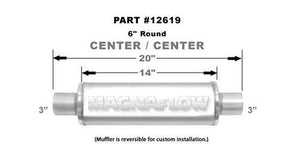 MagnaFlow 12619 Muffler 6" Round