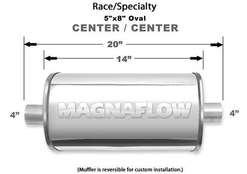 MagnaFlow 14153 Race Muffler 4" In/Out