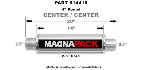 MagnaFlow 14416 Bullet Muffler 2.5