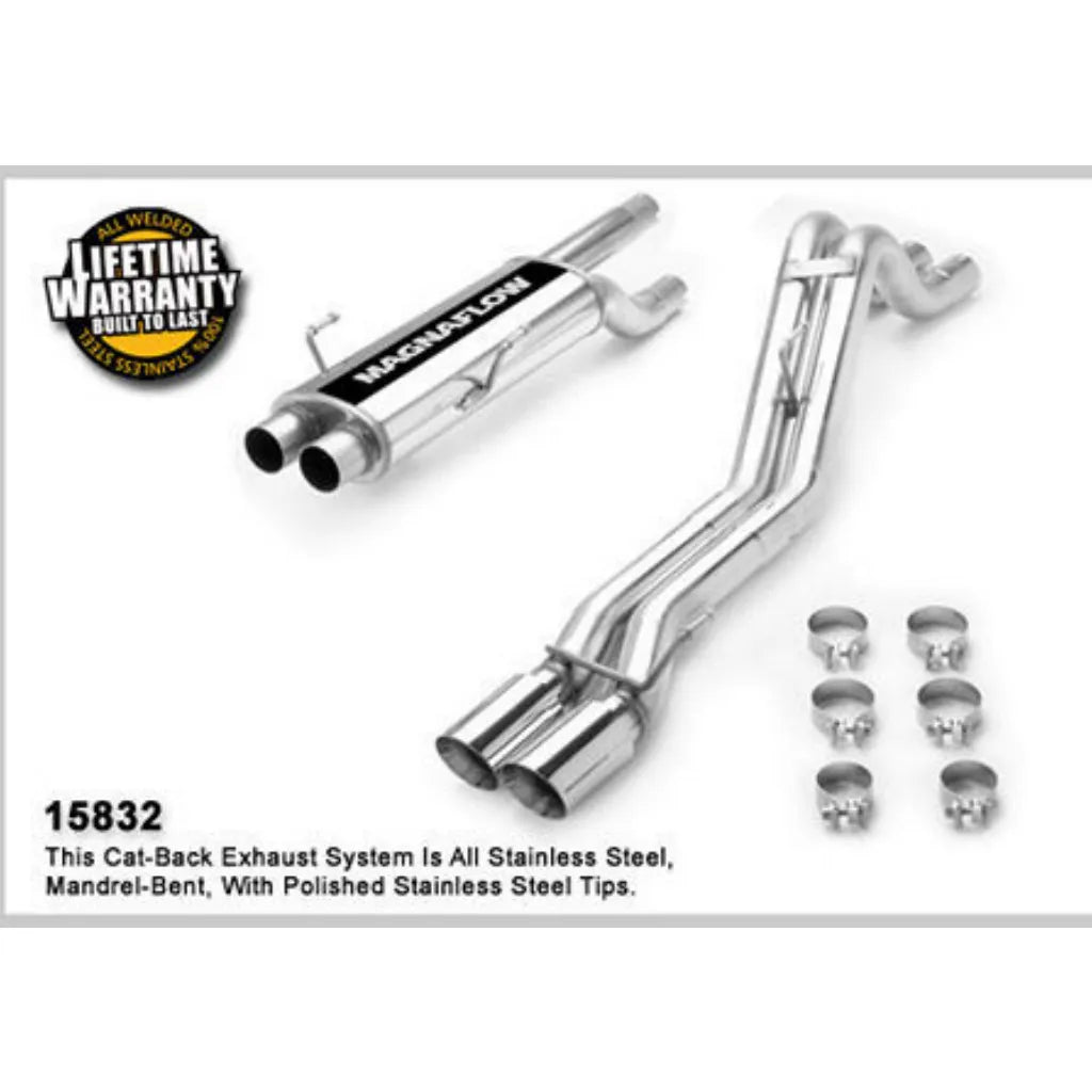 MagnaFlow Cat-Back Kit 15832, 2004-05 Ram SRT-10 V10 (Dimensions Diagram)