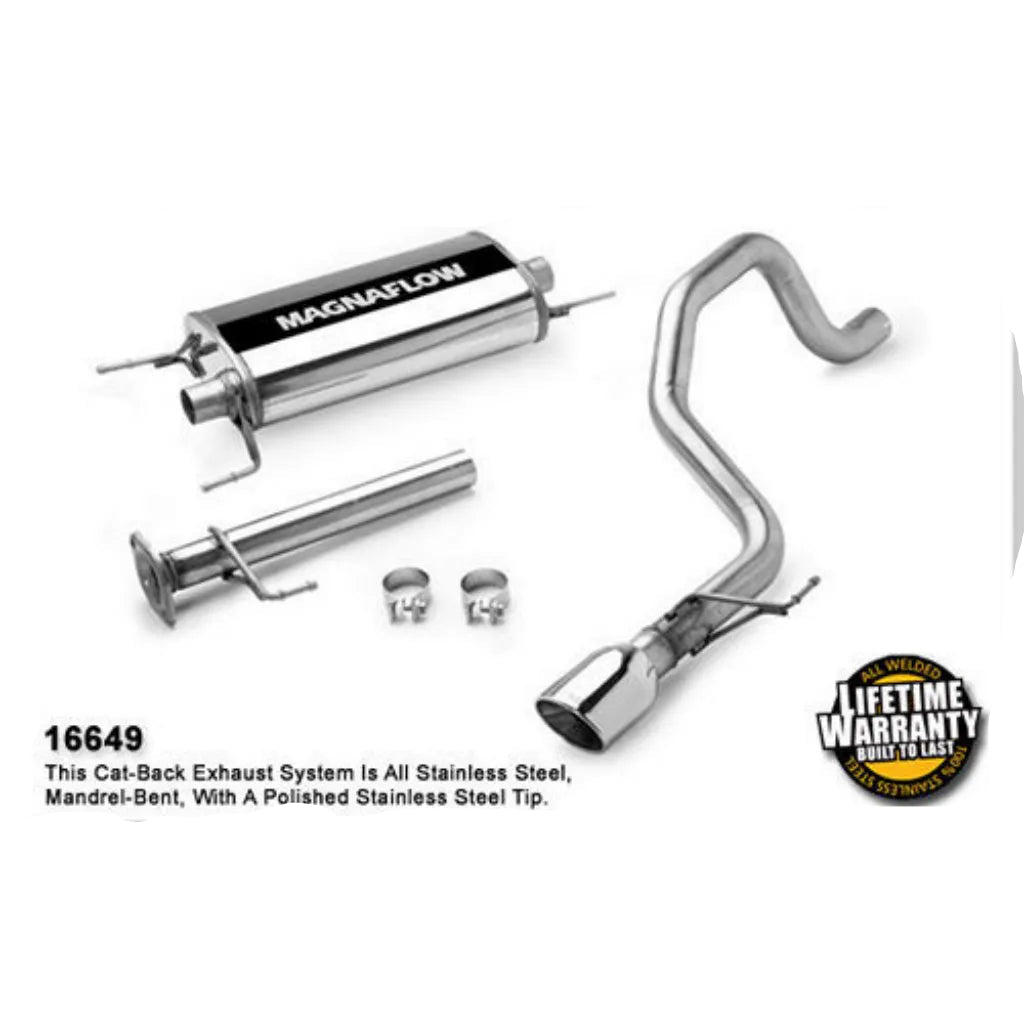 MagnaFlow Cat-Back Exhaust 16649, 2007-14 Toyota FJ Cruiser 4.0L  (Dimension Diagram)