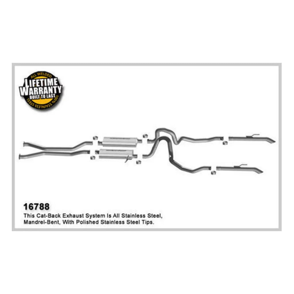 MagnaFlow Cat-Back Exhaust Kit 16788, Ford (Dimension Diagram)