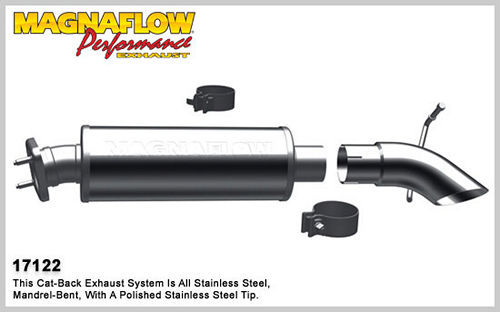MagnaFlow Cat-Back Exhaust 17122, 2000-06 Jeep Wrangler L4/L6