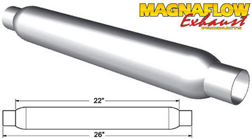 MagnaFlow 18135 Glass Pack Muffler 2.25" Aluminized Medium