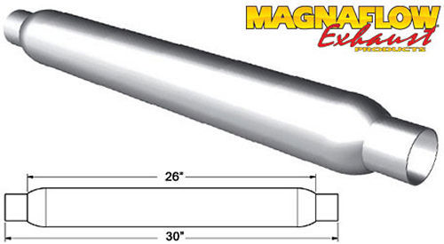 MagnaFlow 18146 Glass Pack Muffler 2.5" Aluminized Large