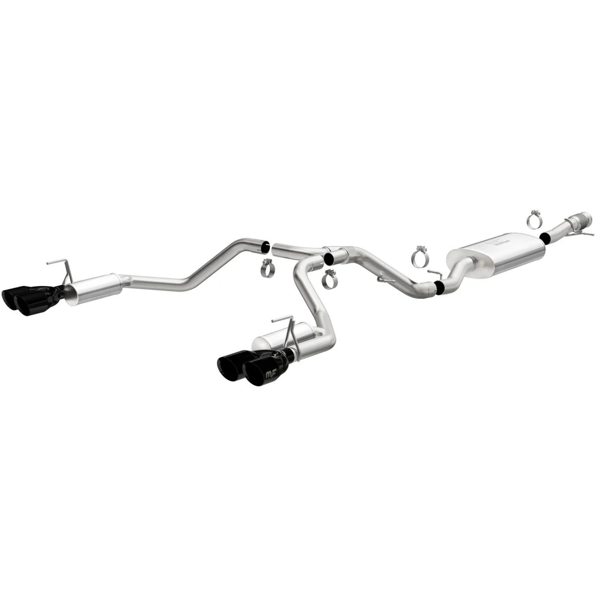 MagnaFlow Cat-Back Exhaust Black Tips 19580, 2021-26 GM SUV 6.2L