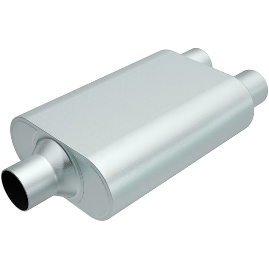 MagnaFlow R20402 Rumble Aluminized Muffler 3" Center/Dual 2.5 Out