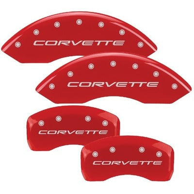 MGP Caliper Cover 97+ Corvette C5/C6 Caliper Covers Red 13007SCV5RD