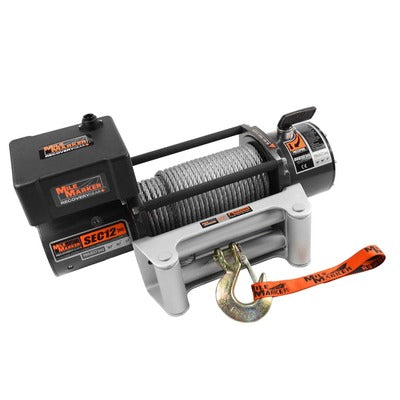 Mile Marker 12000lb Winch w/Roller Fairlead & 12' Remote 76-50251BW