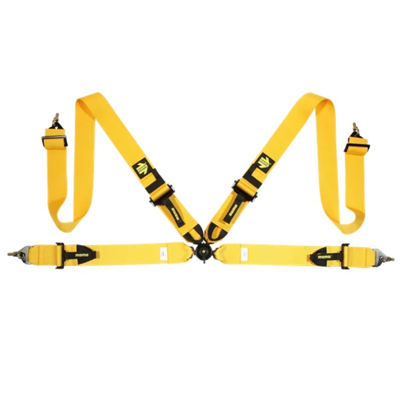 Momo Corsa 4-Point Camlock Harness (Yellow)