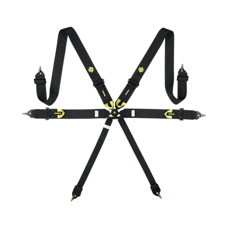 Momo Corsa 6-Point Camlock Harness FIA (Black)
