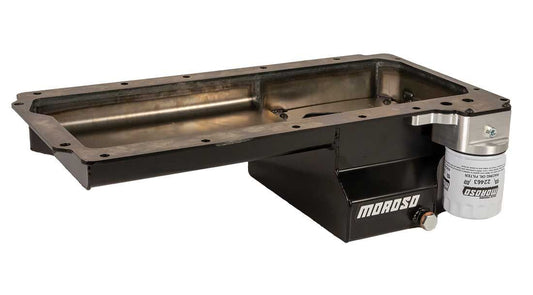 Moroso GM LS Oil Pan w/Billet Oil Filter Adapter 7qts. 20142