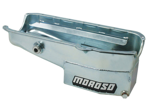 Moroso SBC C/T Oil Pan - 7qt. LH Dipstick w/Ins. Bung 21322