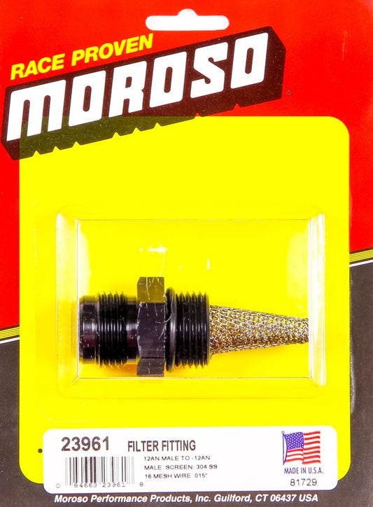 Moroso Filter Fitting -12AN Male to -12AN Male 23961