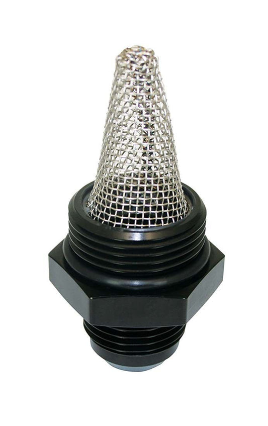 Moroso Fitting 12an Male to 16an Male w/External Screen 23963