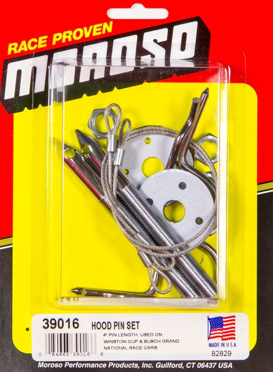 Moroso Hood Pin Kit Oval Track 4" 39016