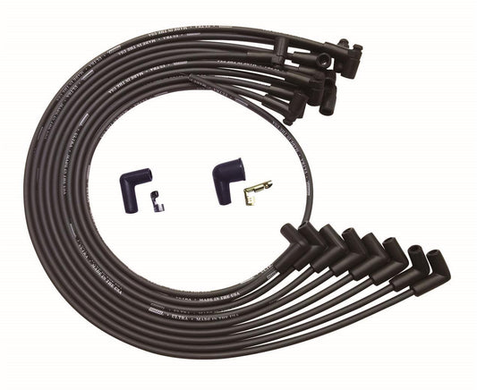Moroso Ultra Plug Wire Set BBC Under Valve Cover Black 51043