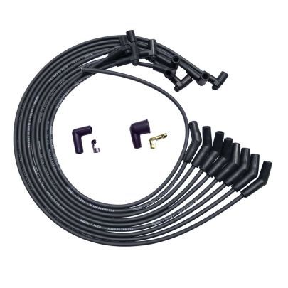 Moroso Ultra Plug Wire Set BBC Under Valve Cover Black 51045
