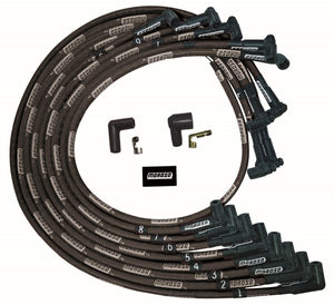 Moroso Ultra Plug Wire Set SBC Under Valve Cover Black 51528