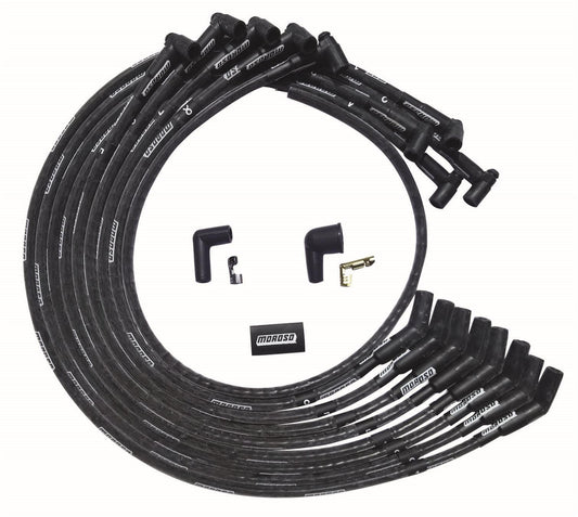 Moroso Ultra Plug Wire Set SBC Under Valve Cover Black 51530