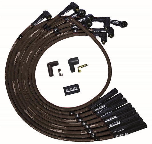 Moroso Ultra Plug Wire Set BBC Over Valve Cover Black 51541