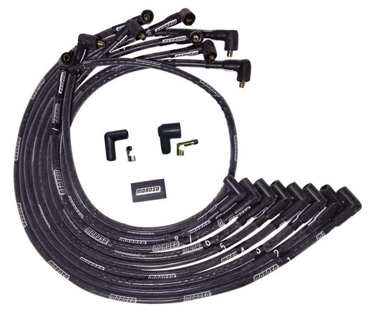 Moroso Ultra Plug Wire Set BBC Under Valve Cover Black 51544