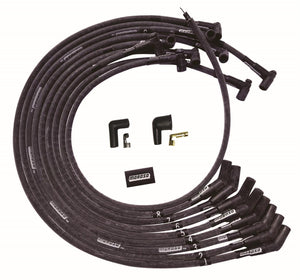 Moroso Ultra Plug Wire Set BBC Under Valve Cover Black 51545