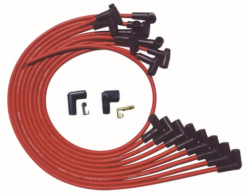 Moroso Ultra Plug Wire Set SBC Over Valve Cover Red 52025