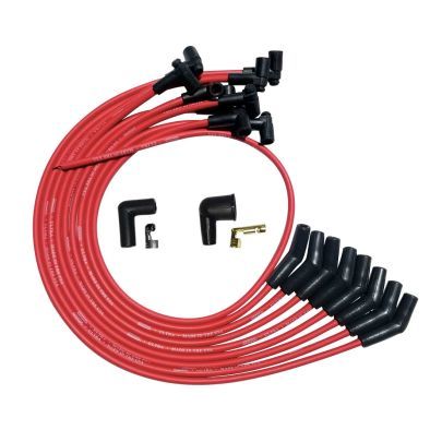 Moroso Ultra Plug Wire Set SBC Over Valve Cover Red 52027