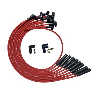 Moroso Ultra Plug Wire Set BBC Over Valve Cover Red 52040