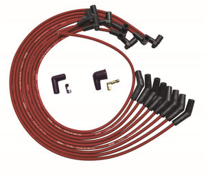 Moroso Ultra Plug Wire Set BBC Under Valve Cover Red 52045